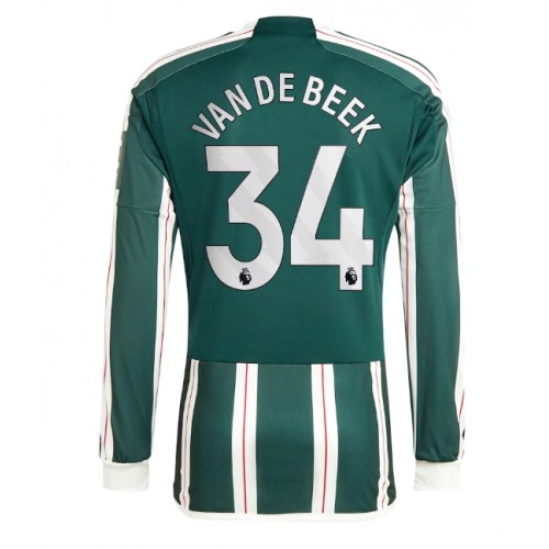 Maillot de foot Manchester United Donny van de Beek #34 Extérieur 2023-24 Manche Longue